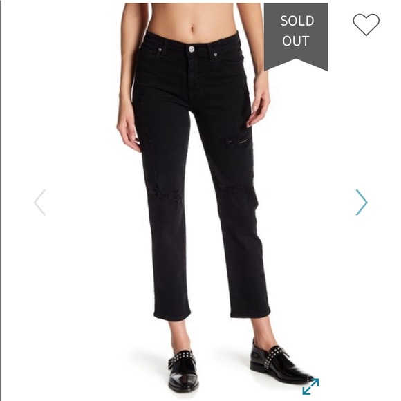 Hudson Black High Waste Zoeey Crop Jeans Size 32 - Picture 4 of 13